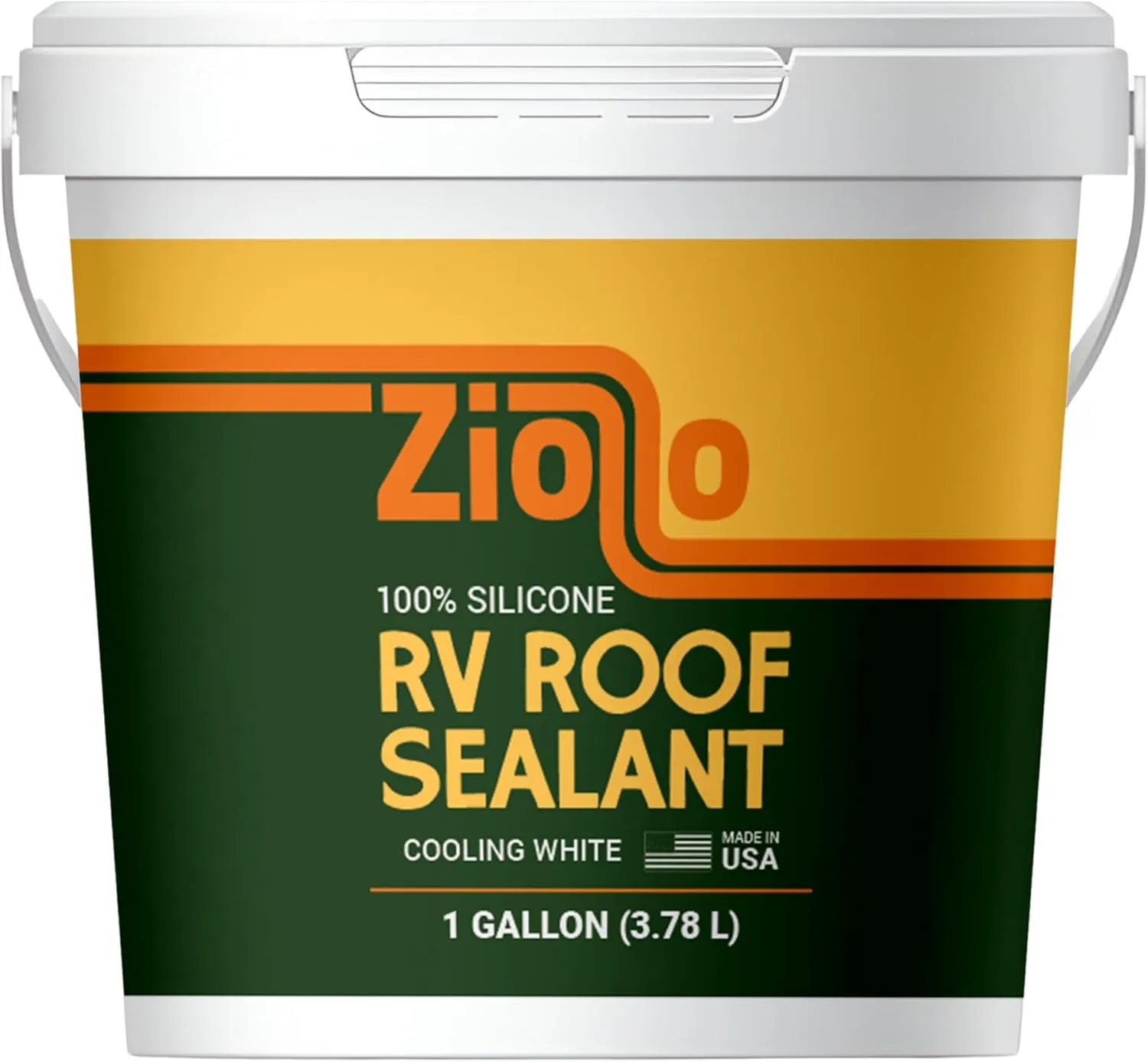 Ziollo RV Flex Repair 100% Silicone RV Roof Sealant - Premium Leak Repair & Waterproofing for Motorhomes, Trailers, and Campers - One Coat, No Priming Needed, 1 Gallon