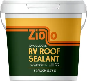 Ziollo RV Flex Repair 100% Silicone RV Roof Sealant - Premium Leak Repair & Waterproofing for Motorhomes, Trailers, and Campers - One Coat, No Priming Needed, 1 Gallon